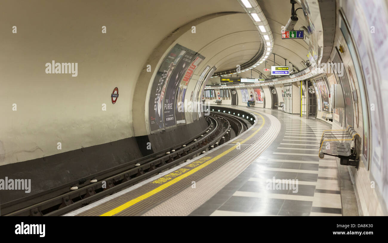 London underground platform, London, England Stock Photo