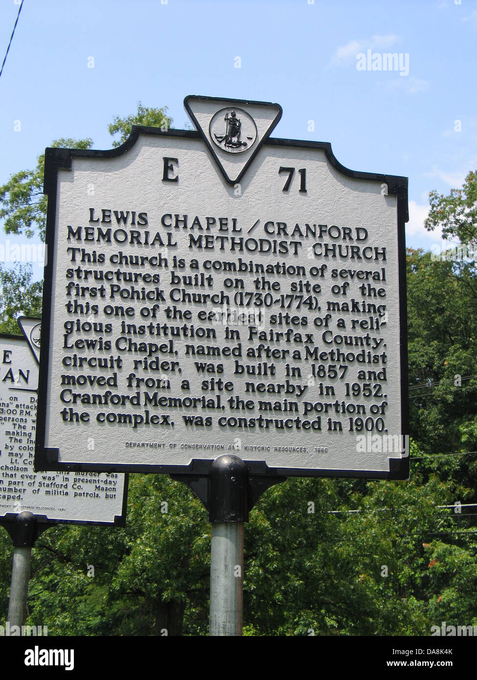 LEWIS CHAPEL / CRANFORD MEMORIAL METHODIST CHURCH This church is a combination of several