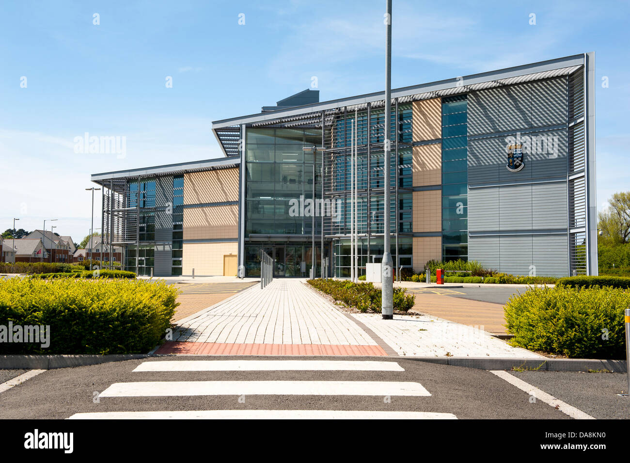 Pedestrian front entrance Ceredigion County Council offices Aberystwyth