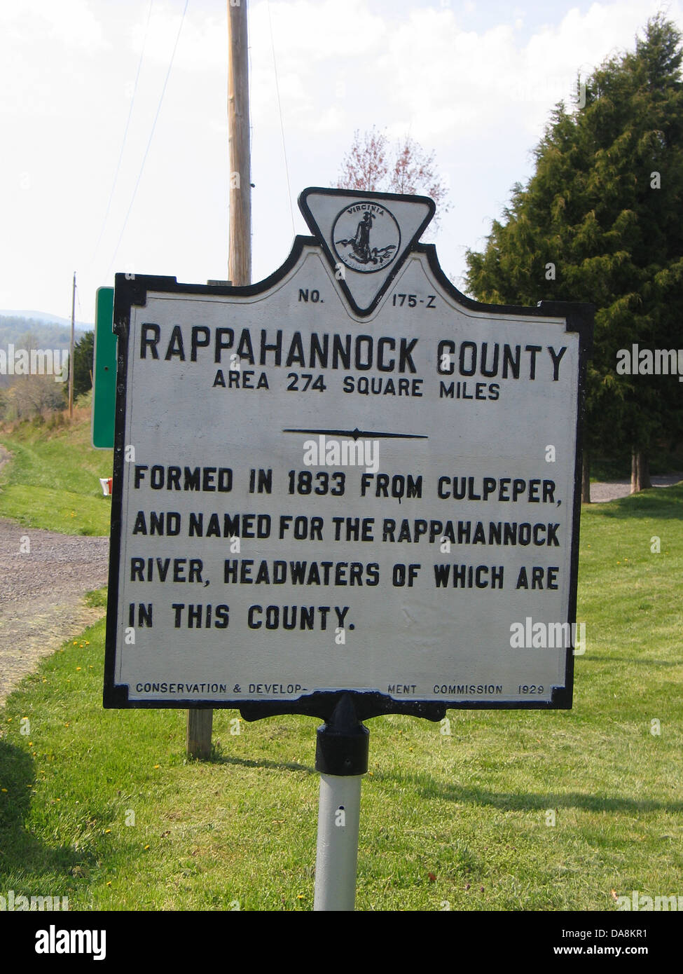 RAPPAHANNOCK COUNTY Area 274 Square Miles Formed in 1833 from Culpeper