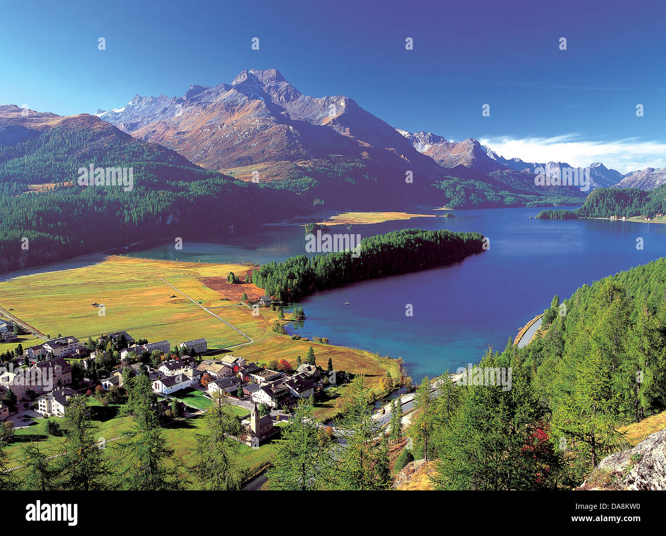 Switzerland Graubunden Grisons Engadin Oberengadin Sils Sils Stock Photo Alamy