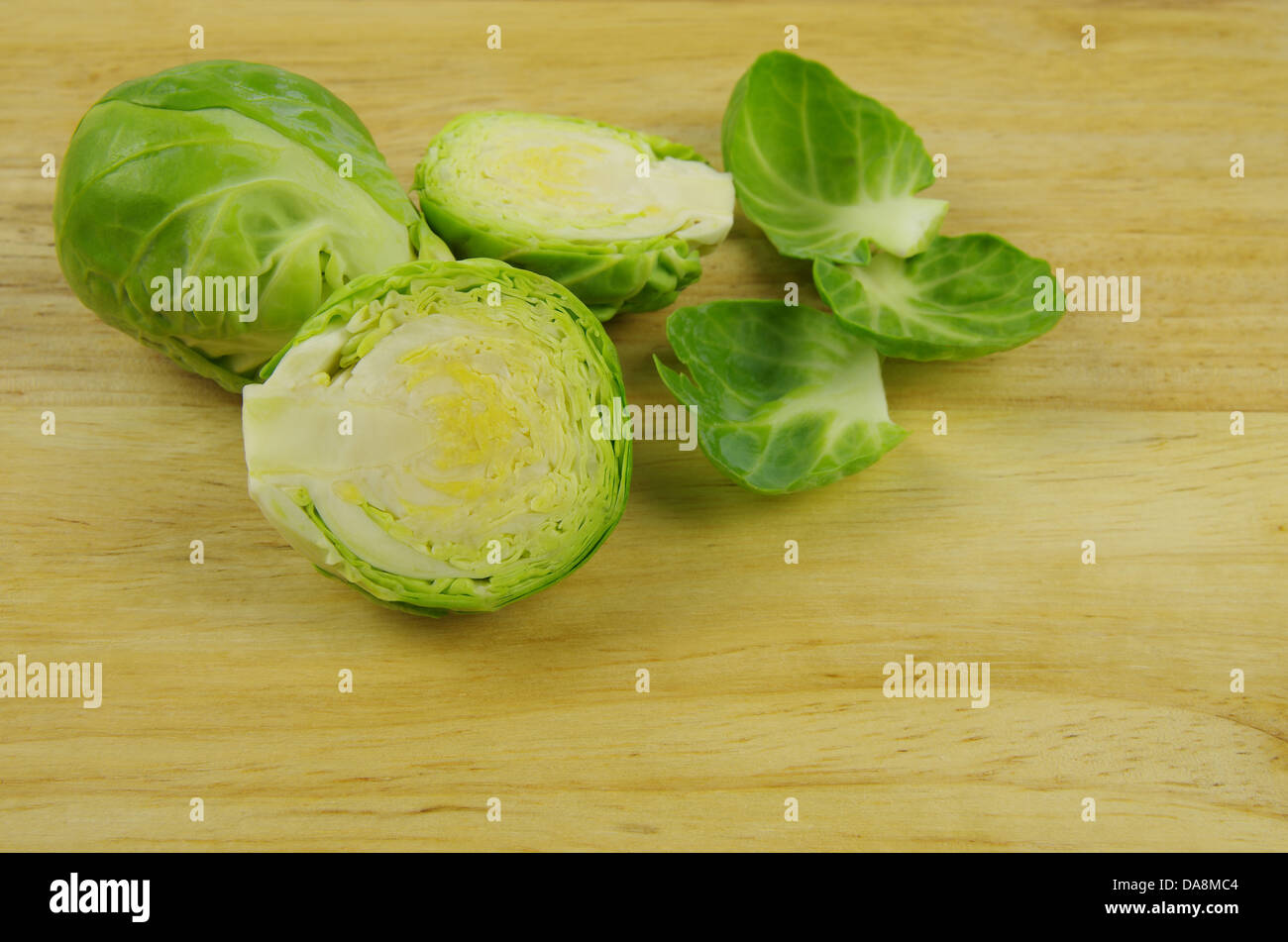 brussel sprout cut and peeled Stock Photo Alamy