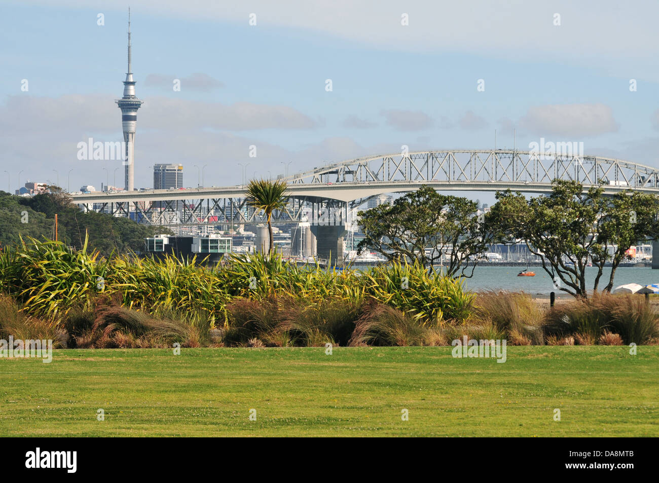 Auckland City from Liitle Shoal Bay. Stock Photo