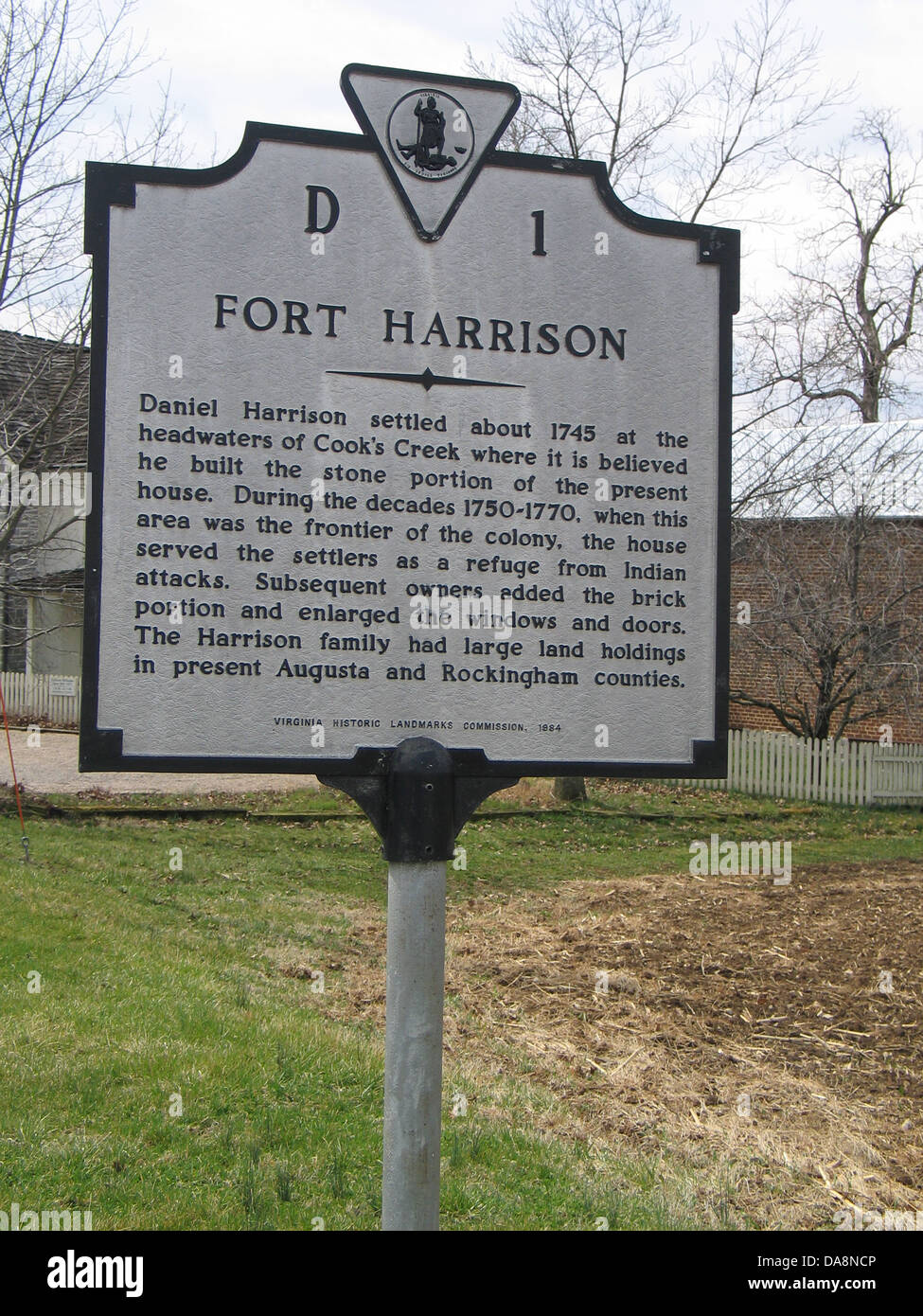 FORT HARRISON Daniel Harrison settled about 1745 at the headwaters of