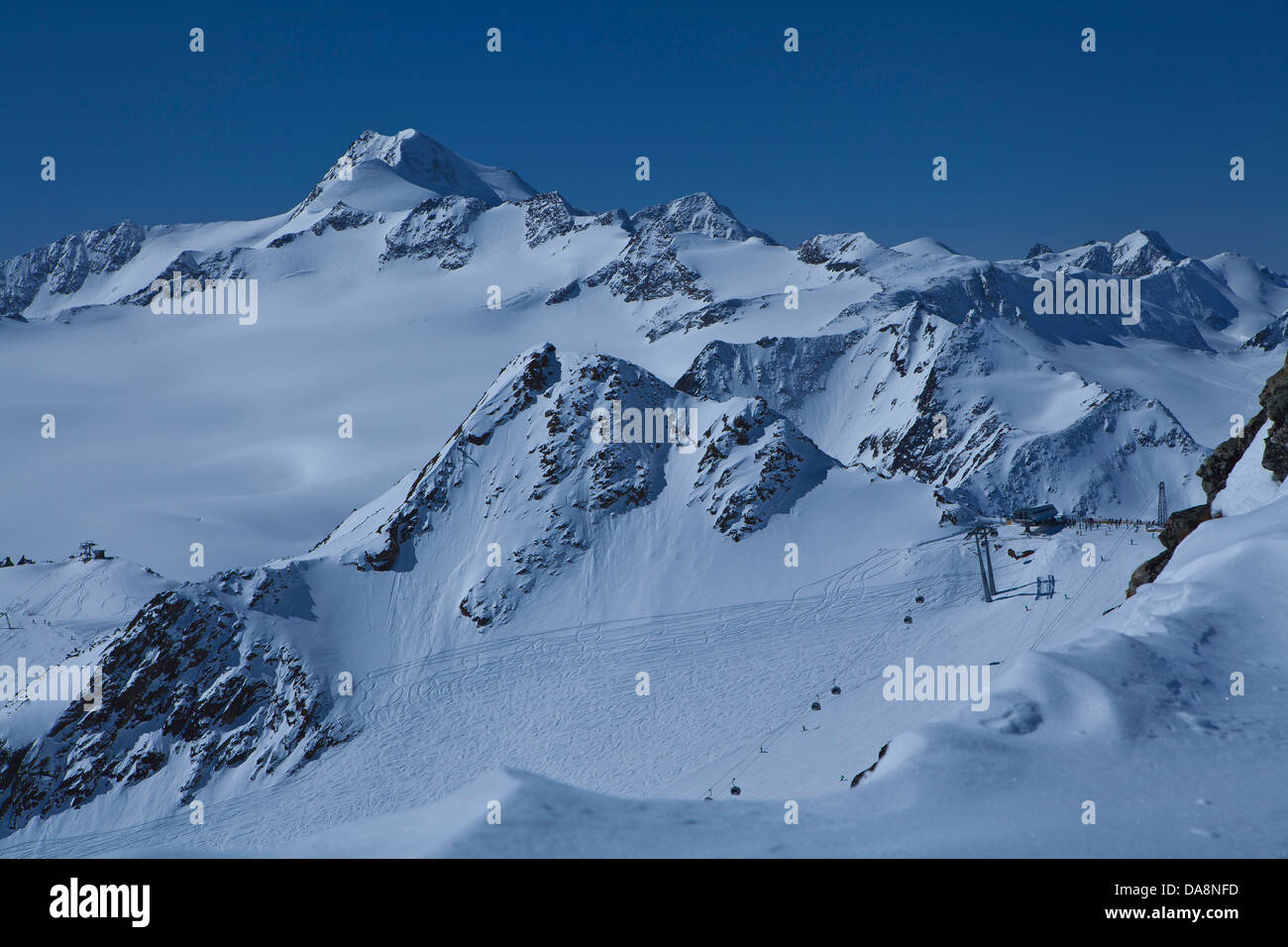 Austria, Europe, Tyrol, Ötztal, Sölden, glacier, glacier skiing, area