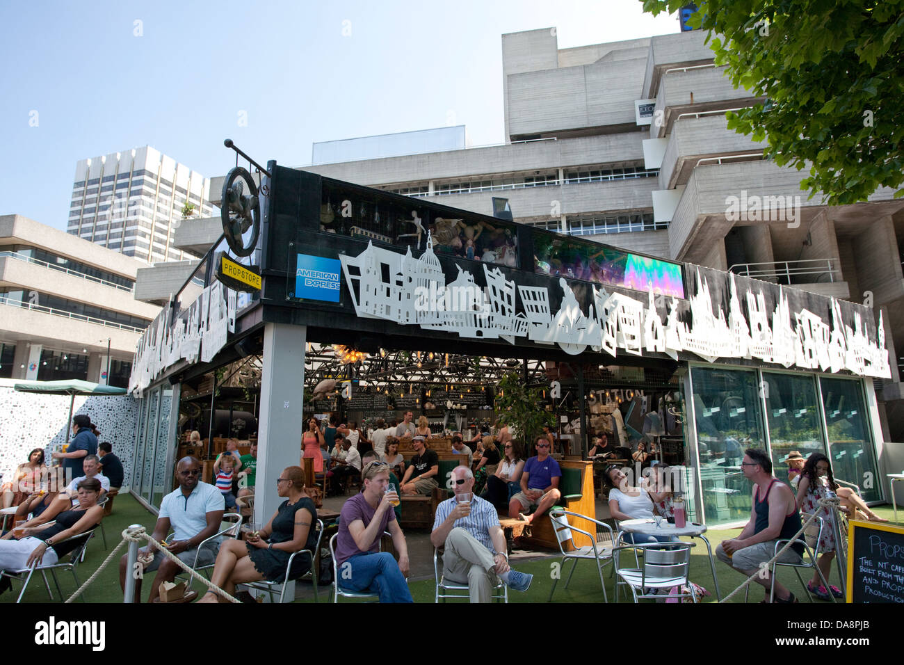 Propstore popup bar, National Theatre, South Bank, London Stock Photo