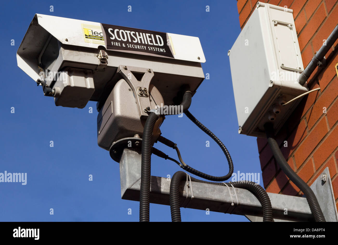 A CCTV security camera in Manchester, England Stock Photo Alamy