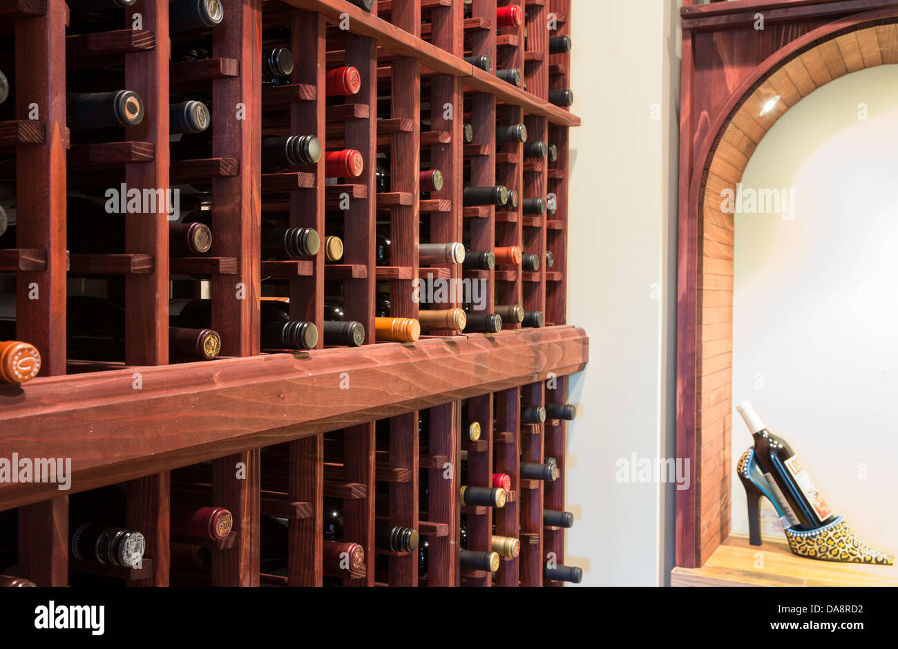 Residential Wine Cellar Stock Photo