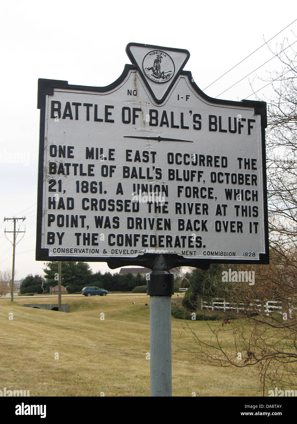 BATTLE OF BALL'S BLUFF One mile east occurred the Battle of Ball's