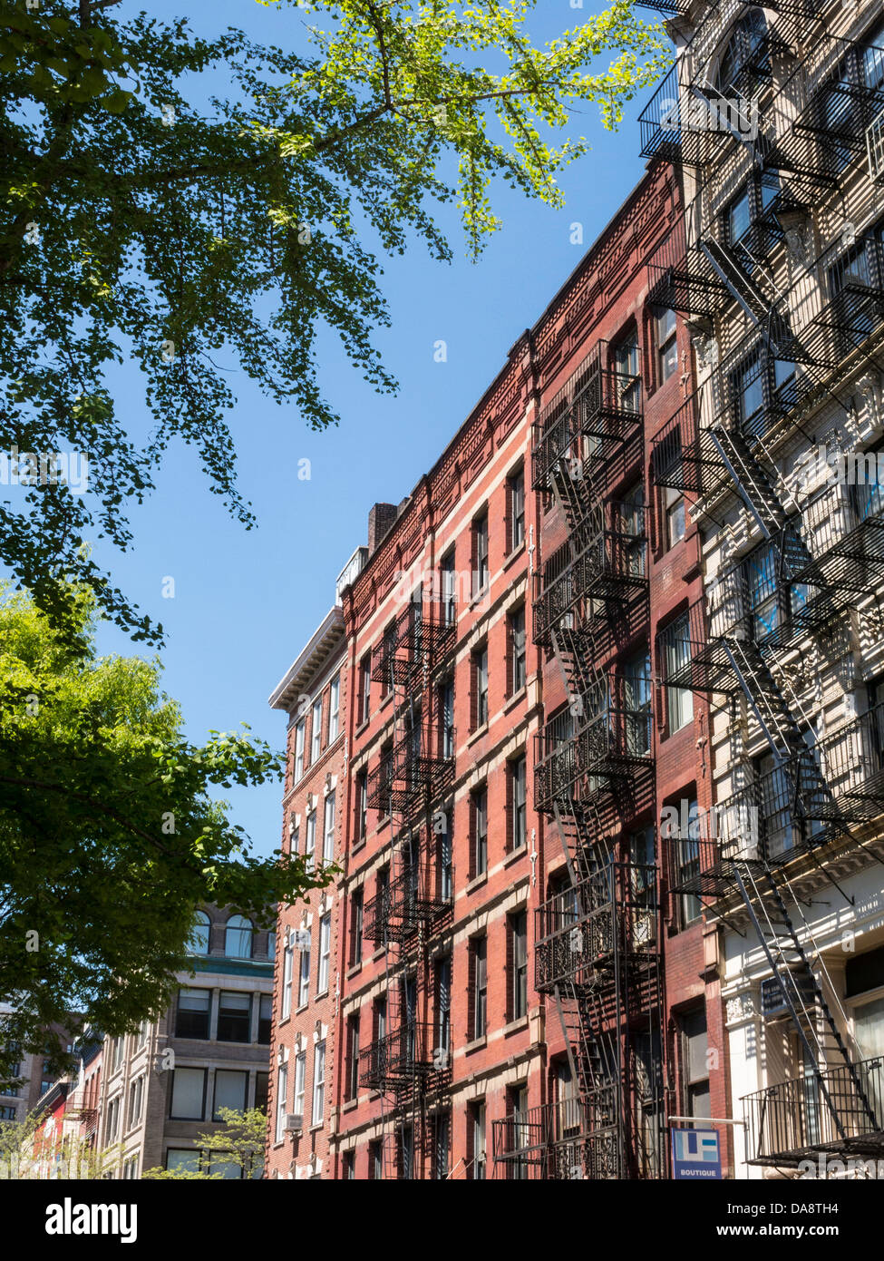Building Facades, SoHoCast Iron Historic District, NYC Stock Photo Alamy