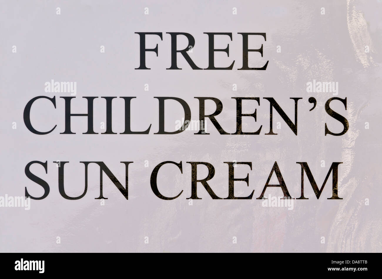 Free sun cream Stock Photo