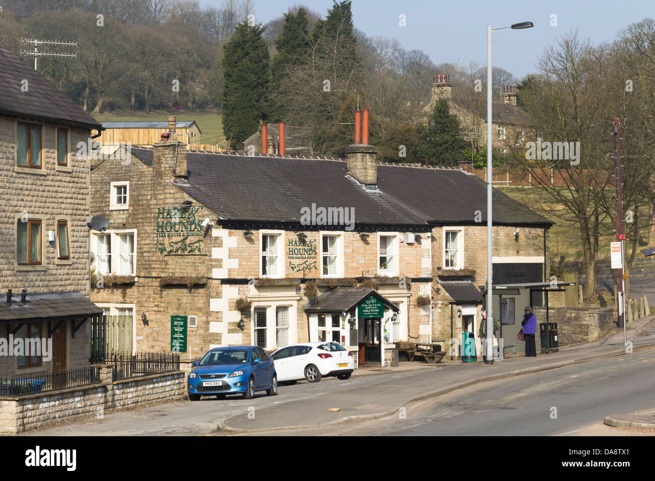 Hare and Hounds pub on Bolton Road West in the village of