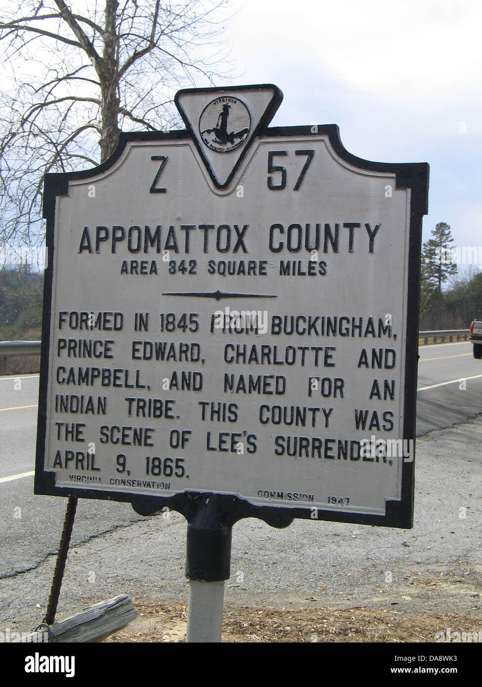 APPOMATTOX COUNTY Area 342 Square Miles Formed in 1845 from Buckingham
