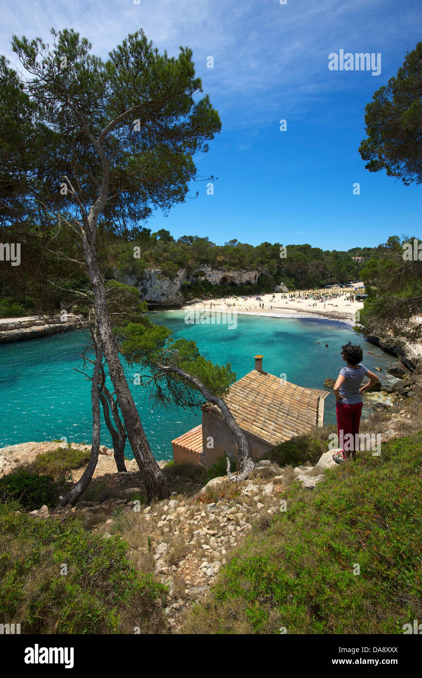 Balearic Islands, Majorca, Mallorca, Spain, Europe, outside, Cala Llombarts, coast, seashore, coasts, seashores, coastal scenery Stock Photo