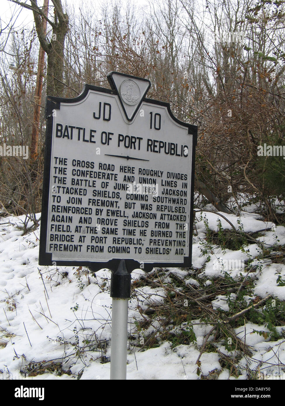 BATTLE OF PORT REPUBLIC The cross road here roughly divides the