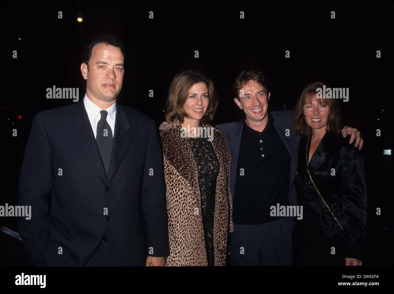 TOM HANKS with wife Rita Wilson , Martin Short and wife Nancy.Nude Nude  Totally Nude - Andrea Martin Show at Canon theatre 1996.(Credit Image: ©  Lisa Rose/Globe Photos/ZUMAPRESS.com Stock Photo - Alamy