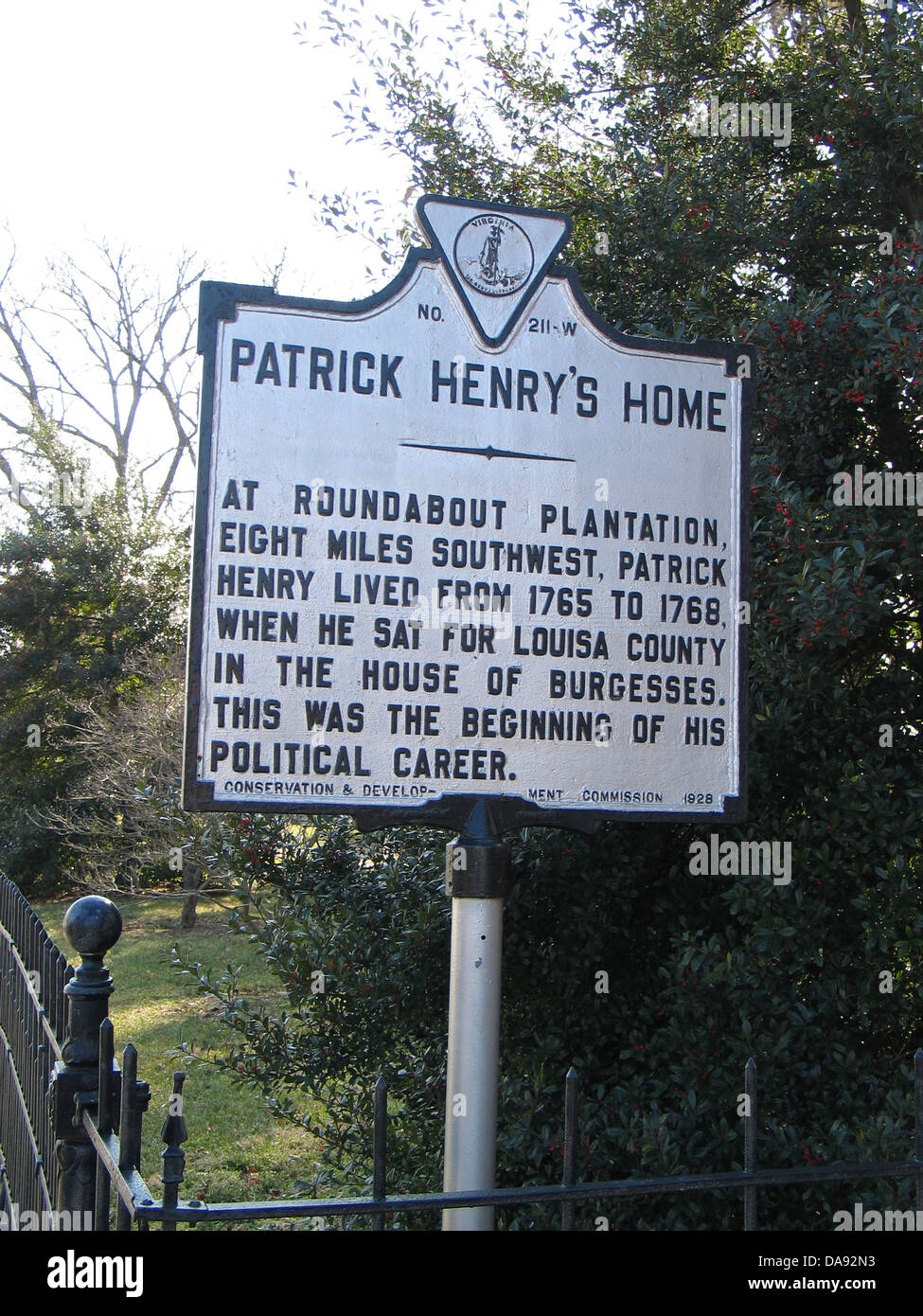 PATRICK HENRY'S HOME At Roundabout Plantation, eight miles southwest
