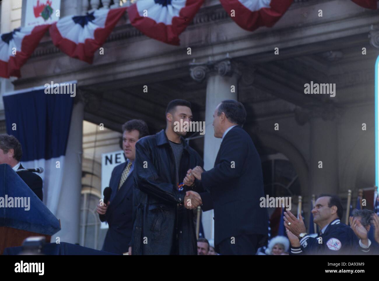 DEREK JETER.New York Yankees World Series Victory parade 1996.30685ww.(Credit Image: © Walter Weissman/Globe Photos/ZUMAPRESS.com) Stock Photo