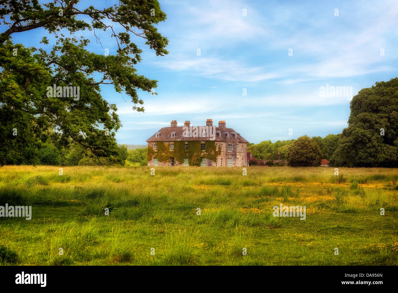 old mansion in the countryside of Dorset, United Kingdom Stock Photo