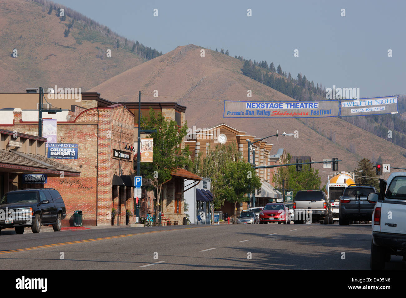 Street scene in Ketchum, Idaho, USA. Stock Photo