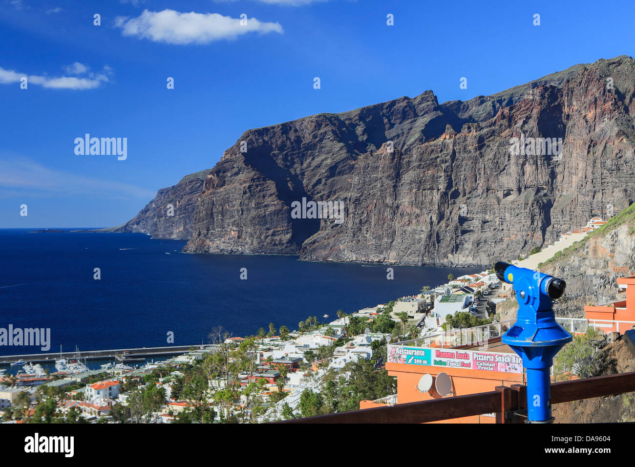 Spain, Europe, Canary Islands, Los Gigantes, Cliffs, Tenerife Island, Tenerife, Teneriffa, architecture, cliff, coast, impressiv Stock Photo