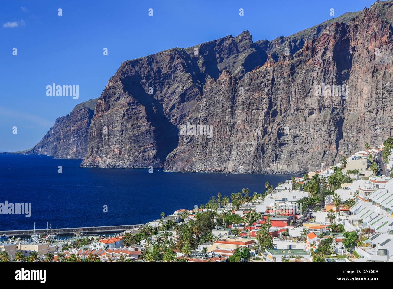 Spain, Europe, Canary Islands, Los Gigantes, Cliffs, Tenerife Island, Tenerife, Teneriffa, architecture, cliff, coast, impressiv Stock Photo