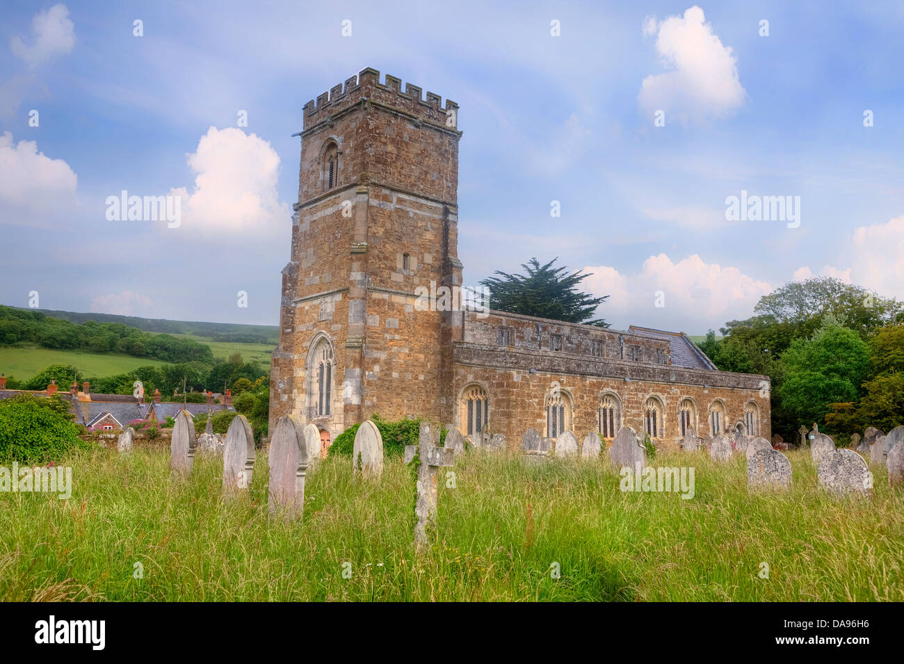 Parish church St Nicholas, Abbotsbury, Dorset, United Kingdom Stock Photo