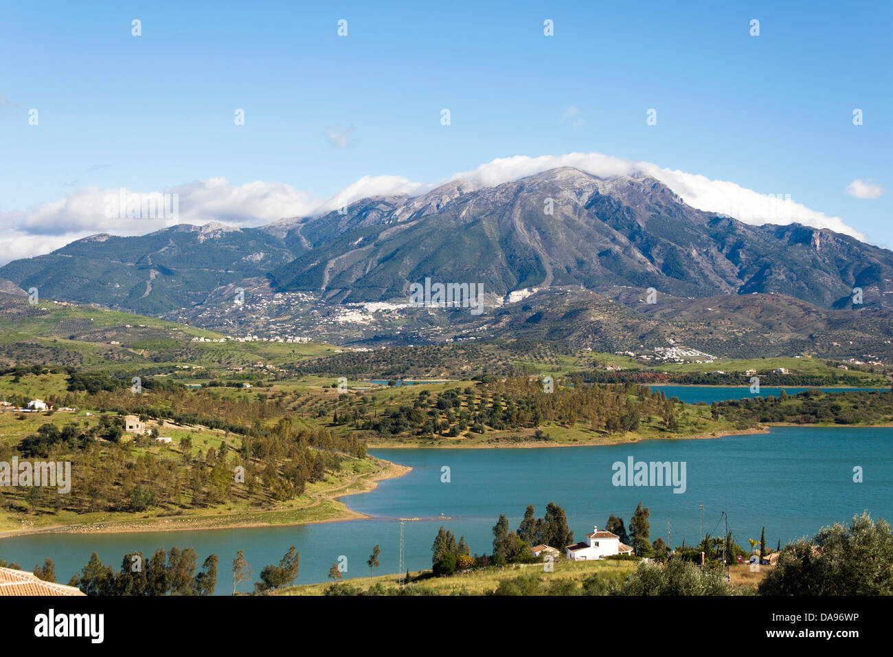 La Viñuela reservoir, La Axarquía, Málaga, Andalucia, Spain. Stock Photo