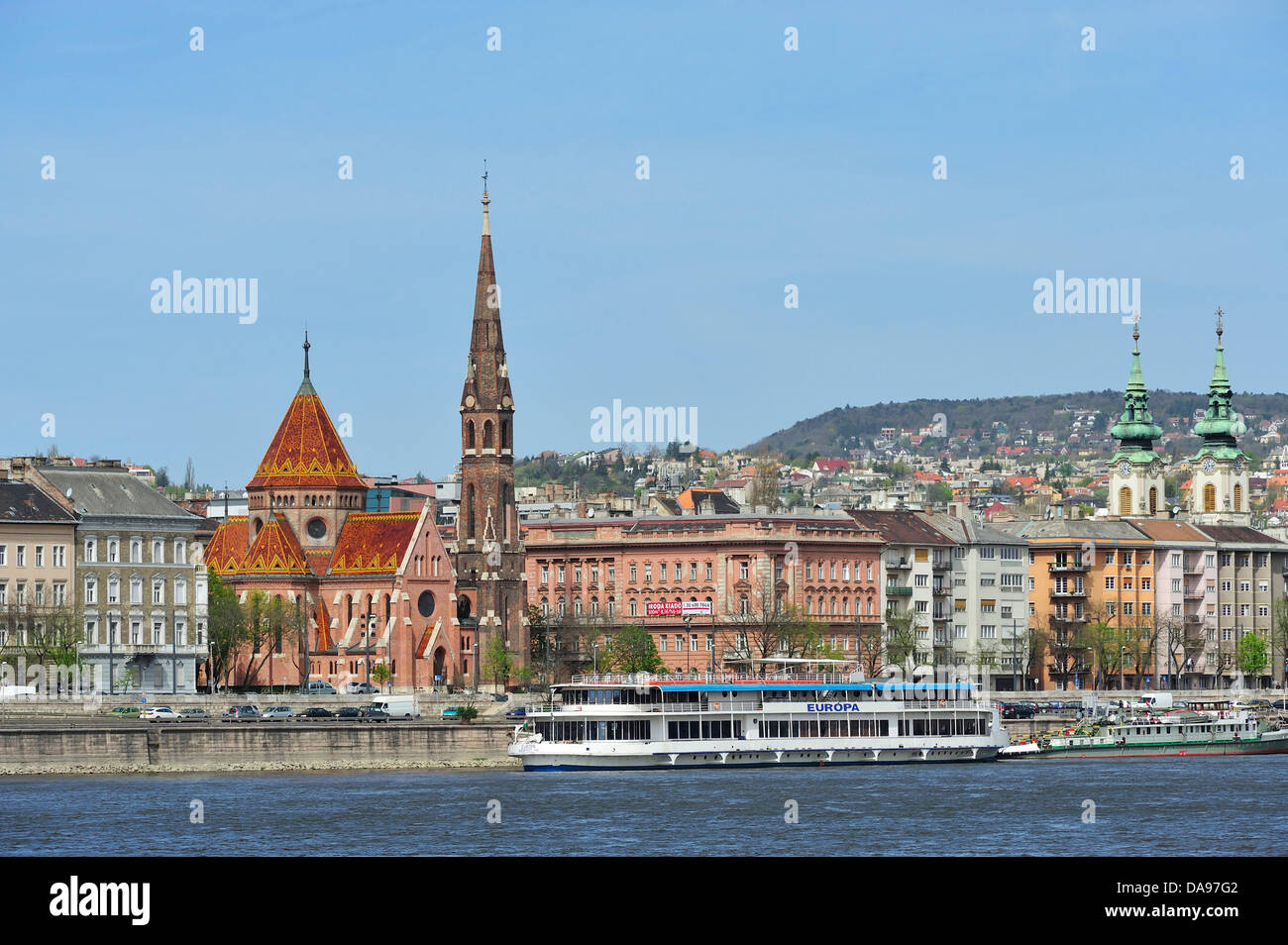 EU, Reformed Church, Szechenyi, Lanchid, Szilagyi, Dezso, Ter, Unesco, Architecture, Buda, Budapest, Budapesti, Calvinist, Centr Stock Photo