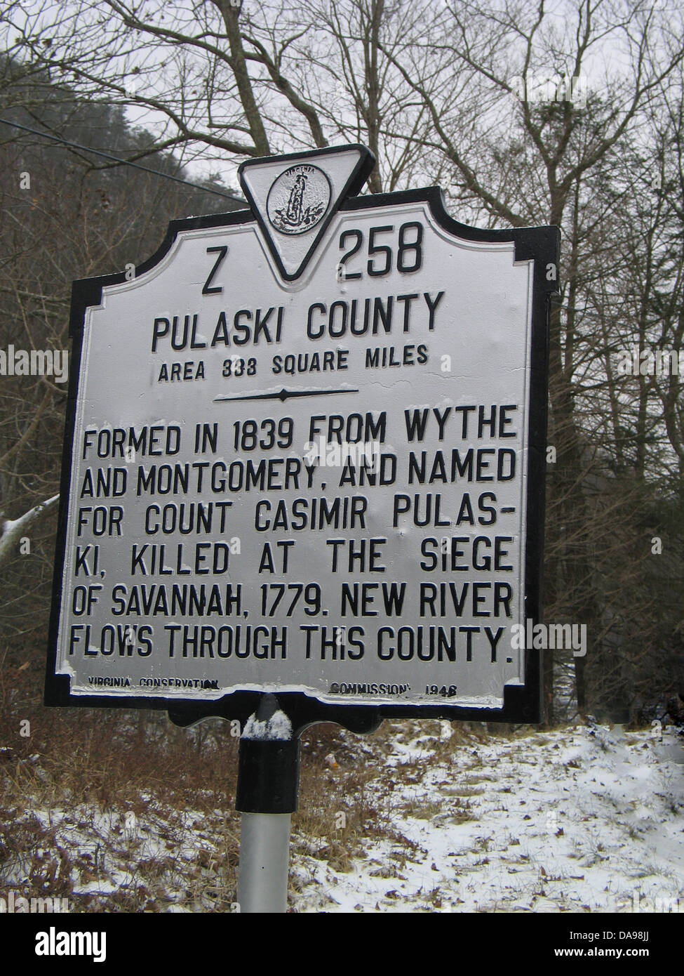 PULASKI COUNTY Area 333 Square Miles Formed in 1839 from Wythe and