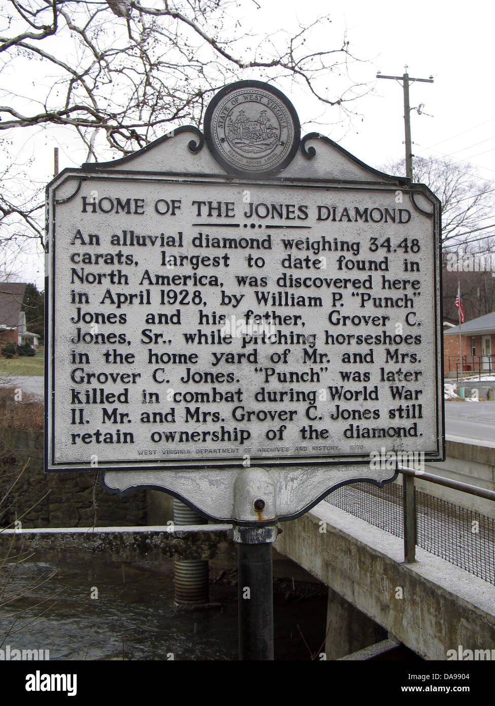 HOME OF THE JONES DIAMOND An alluvial diamond weighing 34.48 carats