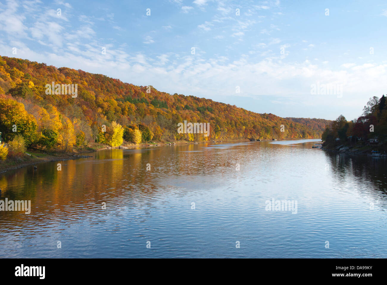 FALL FOLIAGE ALLEGHENY RIVER FOXBURG CLARION COUNTY PENNSYLVANIA USA