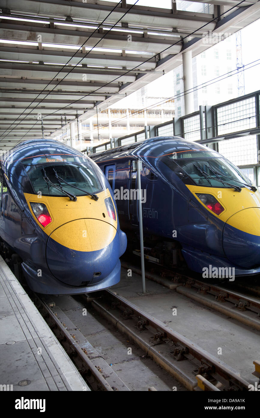 Javelin High Speed South Eastern trains on St Pancras International