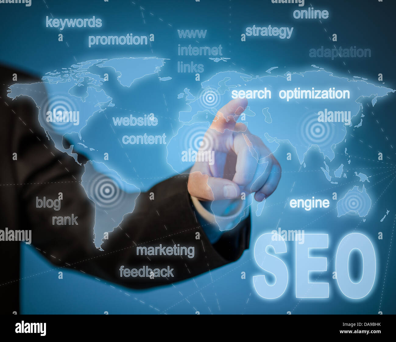 SEO search engine optimization concept Stock Photo