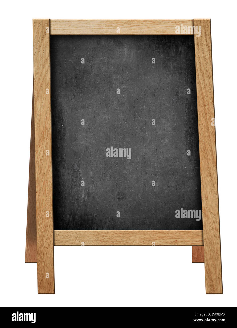 standing welcome blackboard or chalkboard Stock Photo
