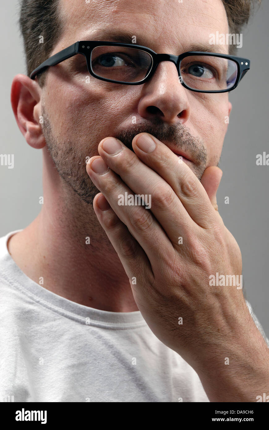 Man with toothache Stock Photo