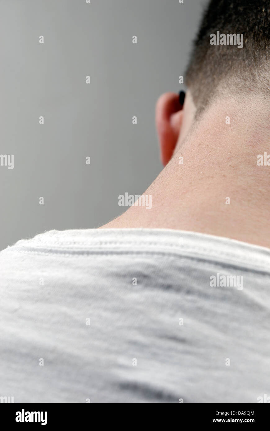 Neck of a man Stock Photo