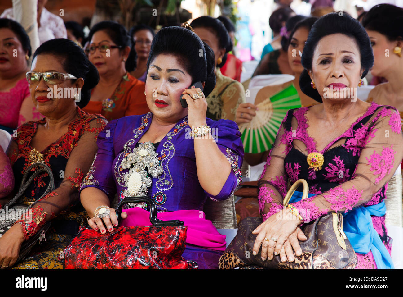 Guests at a Balinese wedding Stock Photo
