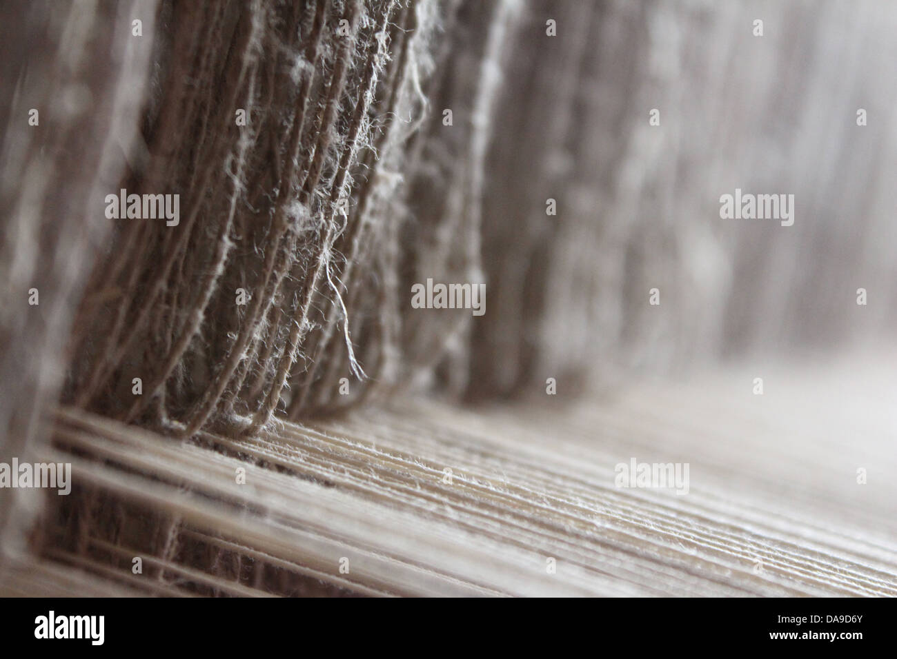 Closeup of an antique loom Stock Photo