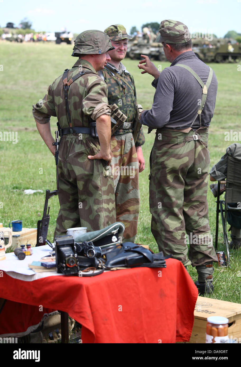 WW2 re enactment showing German soldiers Stock Photo - Alamy
