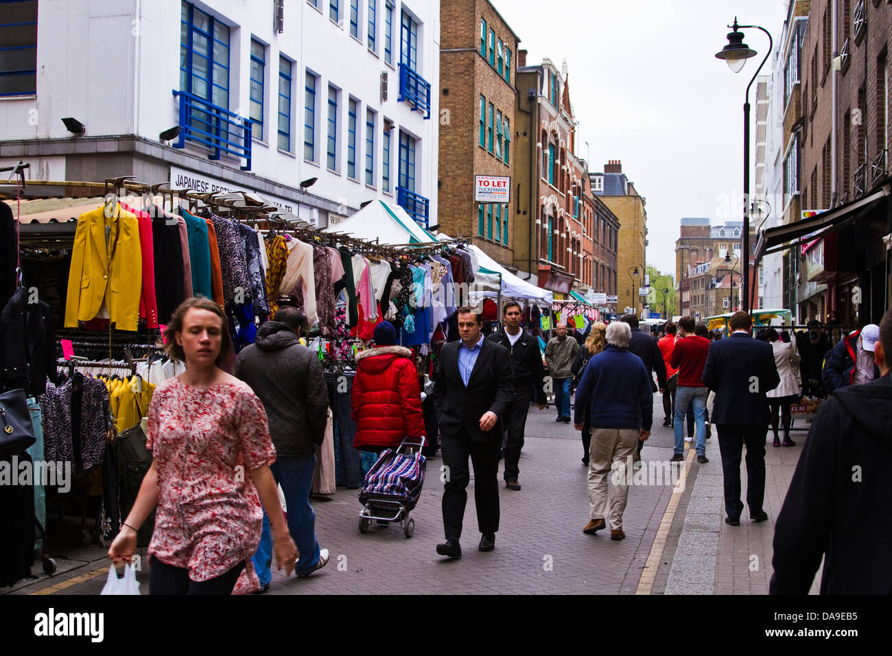 Borough of CamdenLeather lane marketLondon Stock Photo Alamy