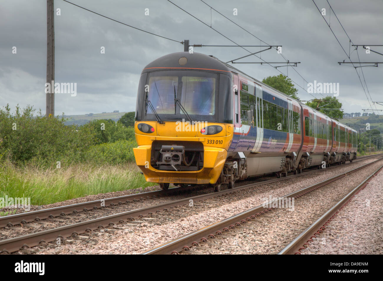 A Siemens Class 333 passing Steeton destination Skipton Stock Photo Alamy
