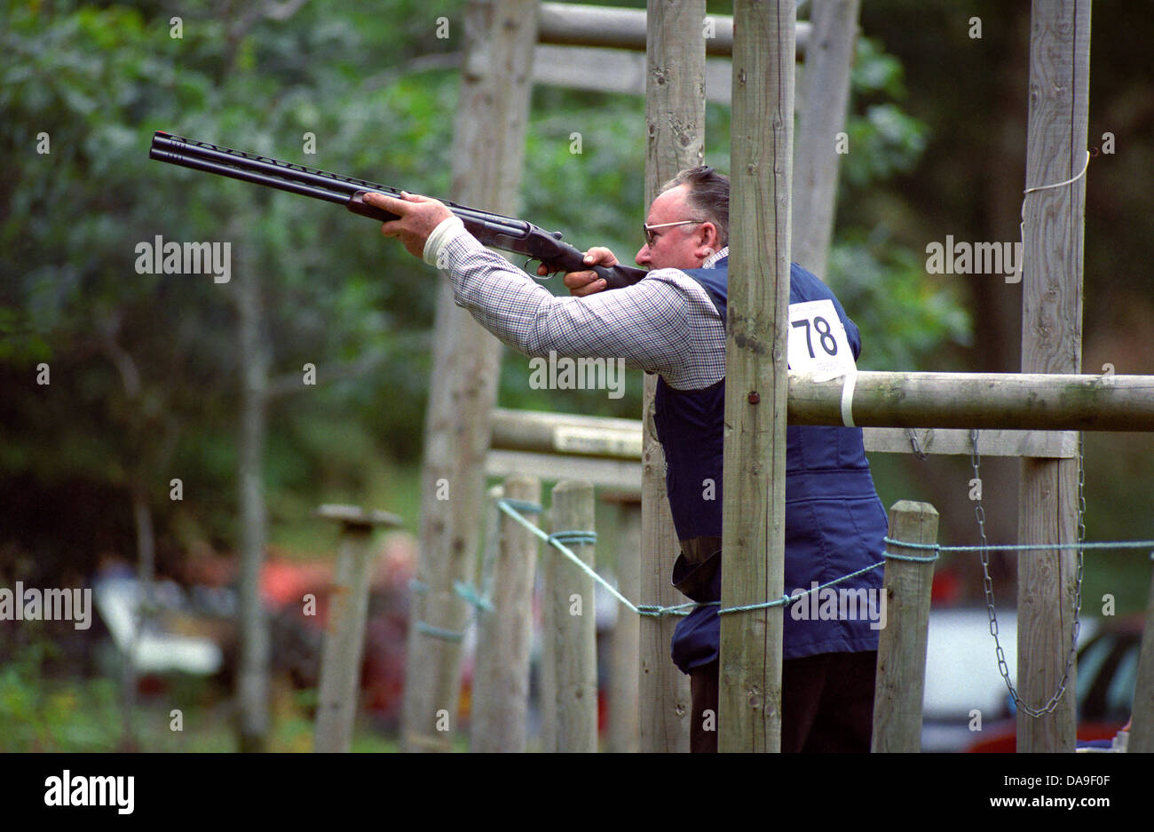 Clay pigeon shooting competition Stock Photo Alamy