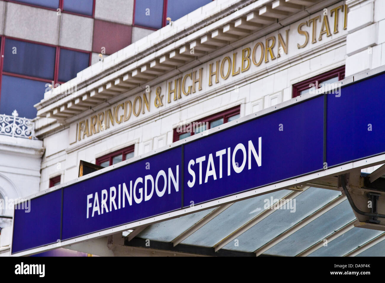 Farringdon station-London Stock Photo