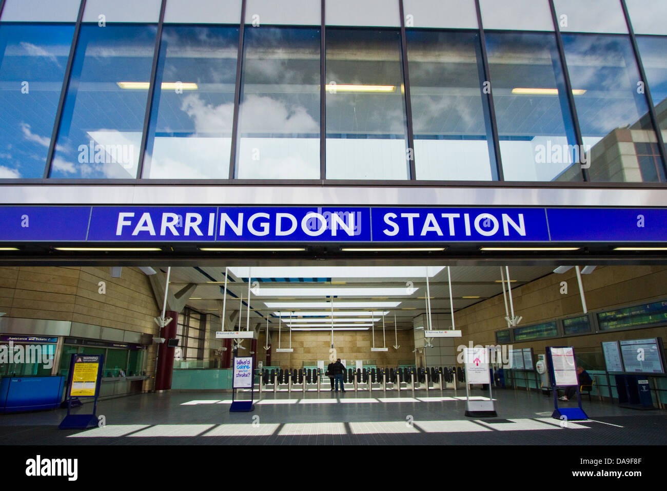 Farringdon stationLondon Stock Photo Alamy