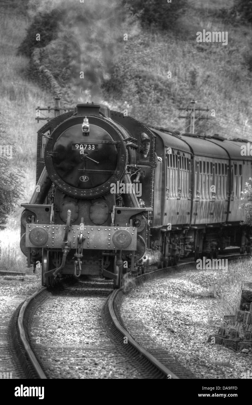 90733, now restored and preserved on the Keighley & Worth Valley Railway is the only W.D Austerity 2-8-0 in existence. Stock Photo