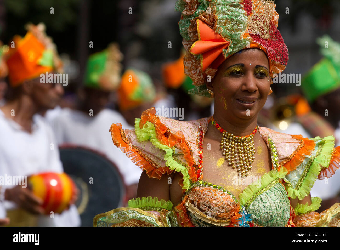 Tropical Summer Carnival in Paris, France Stock Photo