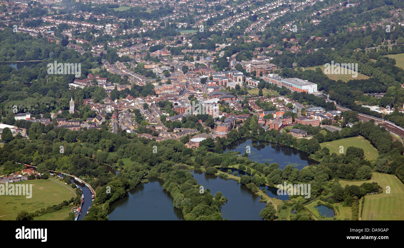 aerial view of Rickmansworth in Hertfordshire Stock Photo