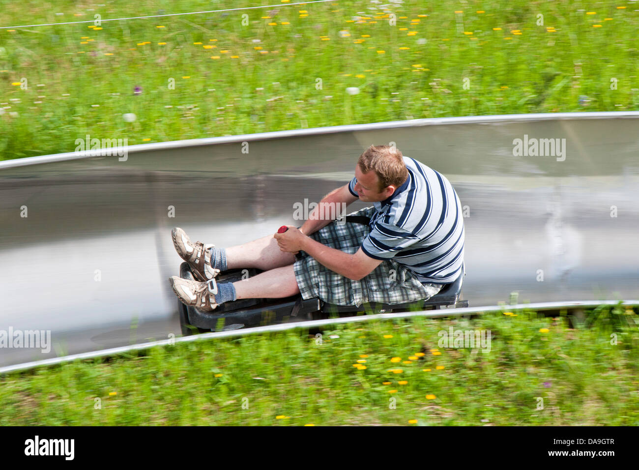 Switzerland, Lucerne canton, Pilatus, summer toboggan run Stock Photo