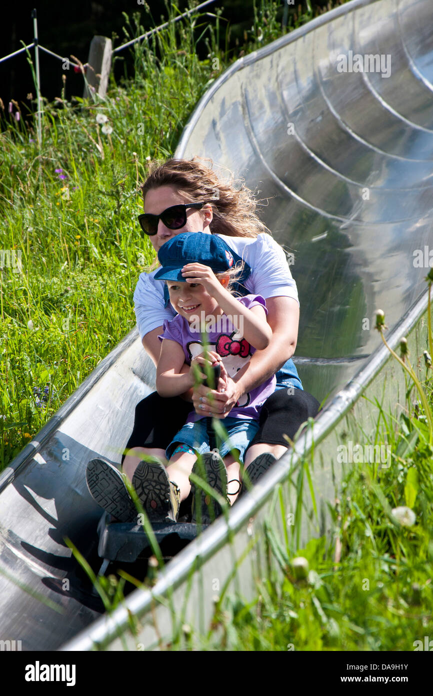 Switzerland, Lucerne canton, Pilatus, summer toboggan run Stock Photo